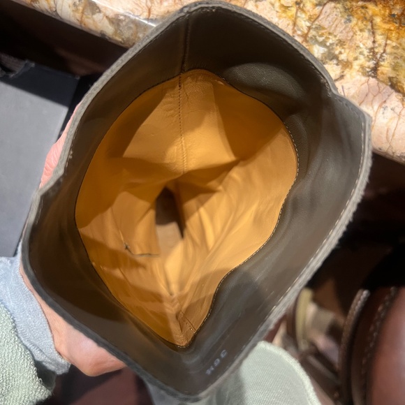 Tod’s vintage Birkin boots in Olive suede leather size 36.5 - Picture 9 of 12